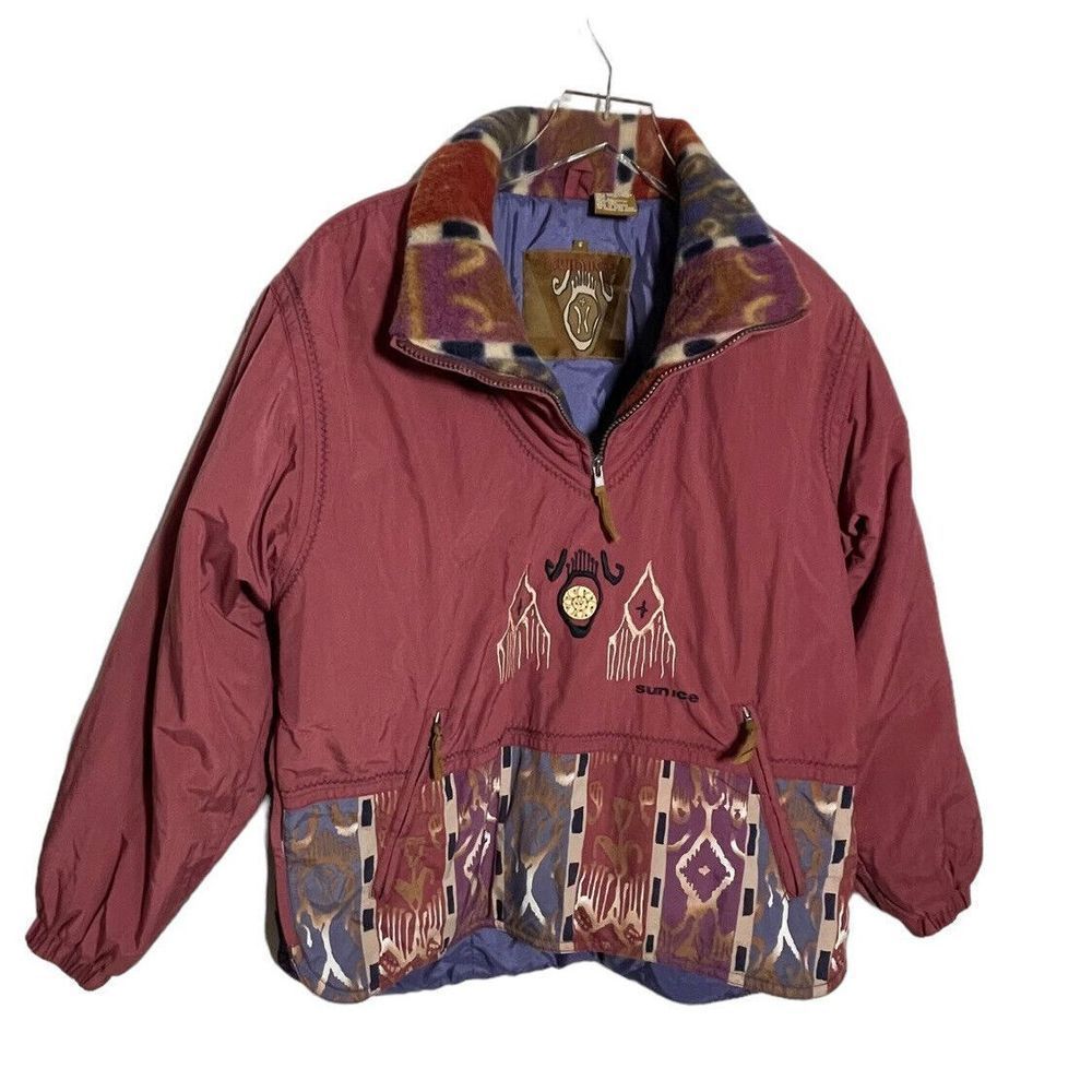 Ski Jacket By Sunice size 6 Pullover 1/4 zip vintage southwestern tribal womens